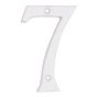 Modern style house number #7 - White - 3/8" x 6"