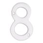 Modern style house number #8 - White - 3/8" x 6"