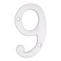 Modern style house number #9 - White - 3/8" x 6"