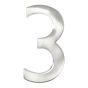 Modern style house number #3 - Satin nickel - 1/4" x 3"