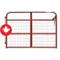 True North Light Farm Gate with Mesh - 20-Gauge - Red - 6'