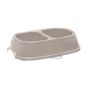 Bol en plastique double pour animaux, surface anti-dérapante, couleurs assorties, 2 x 200 ml