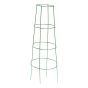 Support inversé en métal pour tomates avec 4 anneaux, 48" x 16", vert