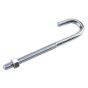 J-Bolt with Nut - 5/16" x 5"