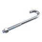 J-Bolt with Nut - 3/8" x 5"