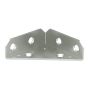 Équerre à trois côtés multiposition, zinc, 2" x 5/8" x 2"