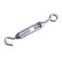 Hook by eye turnbuckle - Zinc - 5/16" x 9 3/8"