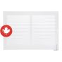 Grille murale, blanc, 6" x 14"