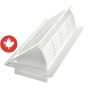 Grille de ventilation rétractable, blanc, 4" x 10"