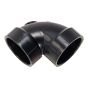 Coude 90° en ABS DWV, 1 1/2", femelle, noir