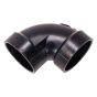 Coude 90° en ABS DWV, 2", femelle, noir