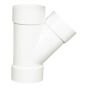 Raccord en Y à 45° en PVC/BNQ, 4", femelle, blanc