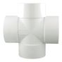 Raccord en croix en PVC/BNQ, 4", femelle, blanc