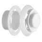 Round Air Diffuser 4" –– Dual Adjustment – With Collar – White
