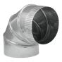 Coude réglable 90°, Air chaud, 4"