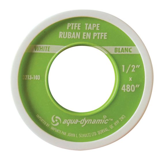 Ruban en PTFE, 1/2" x 480", blanc, 10/pqt