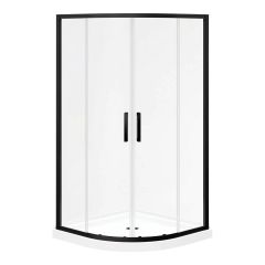 Door/Base Shower Kit - Kassia - Matte Black - 38" x 38" x 74 5/8"