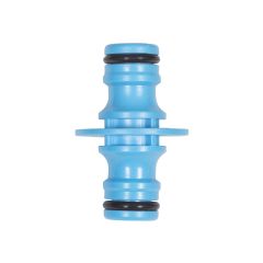 Raccord à 2 voies, 12 mm, métal, bleu