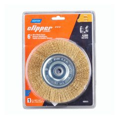 Clipper Classic Coarse Wire Wheel Brass - 6" - 4,500 Max RPM