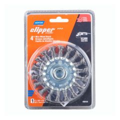 Clipper Classic Knot Wire Wheel Carbon - 4'' x 5/8''-11", 12,500 RPM Max