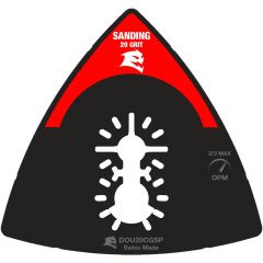 Plaque de ponçage pour outil oscillant, 3 1/2", grain 20