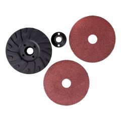 Kit de conversion pour ponceuse/meuleuse, 4 1/2" x 7/8", grain moyen