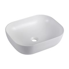 Lavabo de surface, 18 1/2" × 14 1/2" × 5 1/2", blanc mat