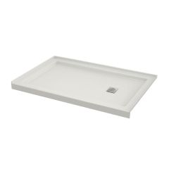 Shower Base - B3Square - 59 7/8" x 35 7/8" - Right Drain - White