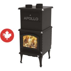 Poêle à bois sur pieds Apollo, 55 107 BTU, jusqu'à 3 500 pi²