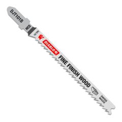 High Carbon Steel T-Shank Jig Saw Blades for Fine Finish Cuts in Wood - 4" x 10 TPI - 5/Pkg