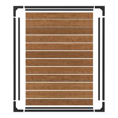Set of Steel Barrier Frames, Black, 58'