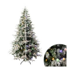 Christmas Tree - Frosted Effect - 300 Warm White and Multi-Coloured LED - 7'