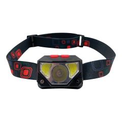 Lampe frontale DEL rechargeable, 150 lumens, noire