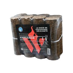 Bûches densifiées, 3 lb ch., 8/pqt