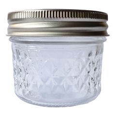 Pots Mason en verre avec couvercle 2 pièces, 115 ml, 12/pqt