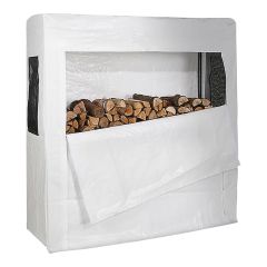 Abri à bûches, bâche en PE anti-UV, 66 po x 68 po