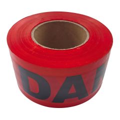 Flagging Tape - "DANGER" - Plastic - 3" x 1000' - Red