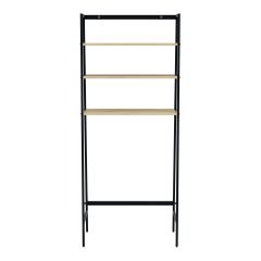Étagère de salle de bain, 26" x 61 3/4" x 11", noir