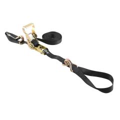 Ratchet tie-down with "J"-hook