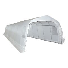 Abri d'auto simple, 11' x 32' x 7'3", 2 fenêtres et 2 portes