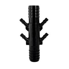 Double fourche en plastique, noir, 3/4"