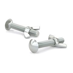 Boulons de carrosserie à tête ronde avec écrou papillon, 3", 45/pqt