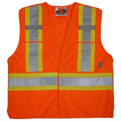 Veste de sécurité unie perméable, grandeur Grand/t-grand, orange