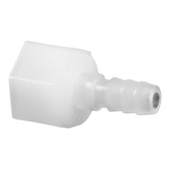 Adaptateur souple 1/4", fem. fileté x embout annelé, blanc