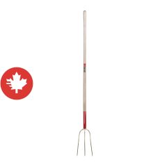 Fourche à foin, 3 dents 12", acier forgé, manche 54"