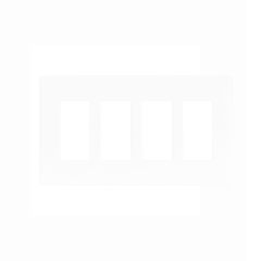 Wallplate - 4- Gang - White