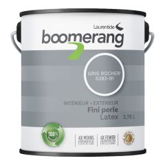 Peinture recyclée Boomerang, fini perle, 3,78 l, gris rocher