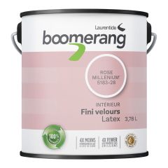 Peinture recyclée Boomerang, fini velours, rose mill., 3,78 l