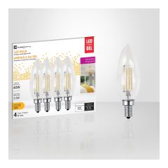 Lightbulb - LED - Vintage - Soft White - E12 - 3.5 W - 4/Pack