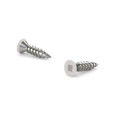 Antique Brass-Plated Wood Screws - Flat Head - White - 1/2" - 20/Pkg